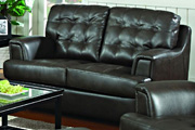 Hugo Chocolate Leather Loveseat