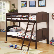 Rich Cappuccino Twin over Twin Bunk Bed