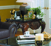 Gladstone Square End Table with Marble Top