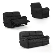 Idaho Reclining Sofa Set Black