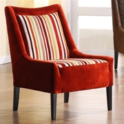 Mardi Gras Club Accent Chair Red