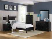 Morelle Youth Low Post Bedroom Set Black