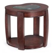 Ormond Wood and Glass Shaped End Table