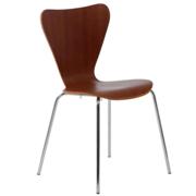 Tessa Stacking Chair-Cherry-Chrome