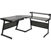 Landon Desk-Graphite Black-Smoked