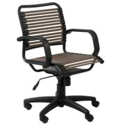 Bungie Flat Mid Back Office Chair-Brown-Graphite Black