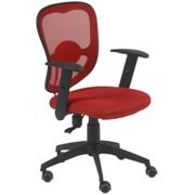 Quincy Mesh Office Chair-Red-Black