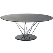 Stockholm Oval Dining Table-Black-Ebony-Chrome