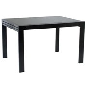 Duo Rectangular Table-Black Glass-Black