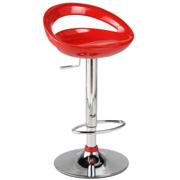 Alex Adjustable Barstool -Red Chrome