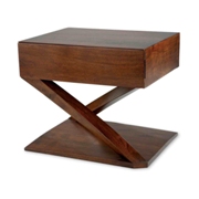 Cavallini Single Drawer Nightstand-Rich Pecan