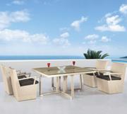 ESF Gold Patio Dining Set-Dining Table and 4 Chair