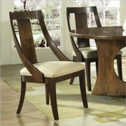 Manhattan Slipper Side Chair in Brown Walnut