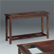 Enchantment Sofa Table in Rich Cappuccino and Clear Glass