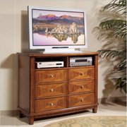 unway Contemporary Entertainment Dresser in Warm Brown