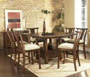 Dakota Counter Height Dining Set-Rich Brown