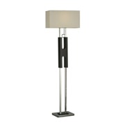 2 Light Golden Gate Floor Lamp-Gloss Black