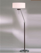 2 Light Miles Floor Lamp-Brushed Nickel