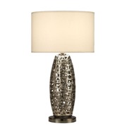 Birds Nest Oval Table Lamp-Chrome