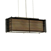 3 Light Kimura Large Pendant-Brushed Nickel