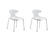 Echo Stacking Dining Chair-White