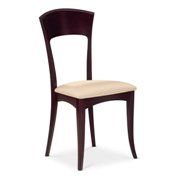 Giusy Side Dining Chair-Wenge-Kimera Beige