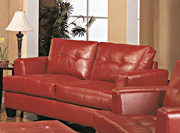 Samuel Love Seat in Red