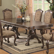 Andrea Traditional Double Pedestal Dining Table