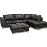 Valentino RF Chaise Pillowtop Sectional & Ottoman