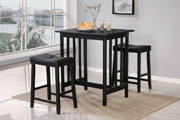 Scottsdale Black Piece Counter Height Set