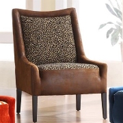 Mardi Gras Club Accent Chair Brown