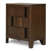 Twilight Wood 3 Drawer Nightstand