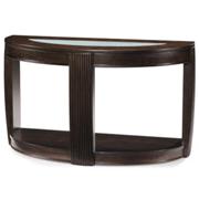 Ino Wood & Glass Demilune Sofa Table