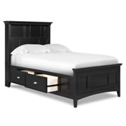 Bennett Full Bookcase Bed with Regular Rail and Storage