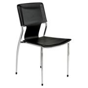 Tobago Stacking Chair-Black-Chrome