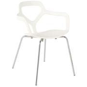 Nellie Stacking Chair-White-Chrome