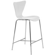 Tessa Counter Chair-White-Chrome