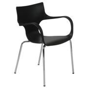 Lettie Side Chair-Black Polypropylene