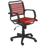 Bungie Flat Mid Back Office Chair-Red-Graphite Black