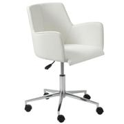 Sunny Office Chair-White-Chrome