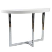 Oliver Console Table White-Chrome