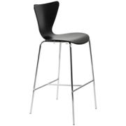 Tessa Bar Chair-Black-Chrome