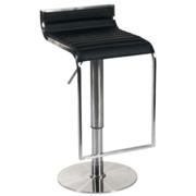 Foretta Adjustable Bar-Counter Stool Black-Satin Nickel