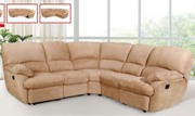 8456 Series Fabric Sectional Recliner Sofa