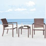 ESF Brown Patio Coffee Set-Coffee Table and 2 Chair