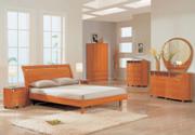 Cherry Emily Contemporary Slat Bedroom Set