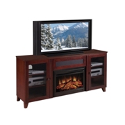 Shaker Style Console TV Stand-Dark Cherry