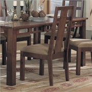 Enchantment Fabric Dining Side Chair in Rich Cappuccino Finish