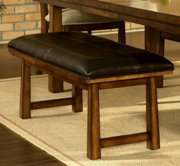 Dakota Dining Bench-Rich Brown