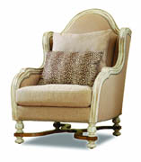 Sanctuary Upholstered Chair with Dillenia Oatmeal Fabric Cushion